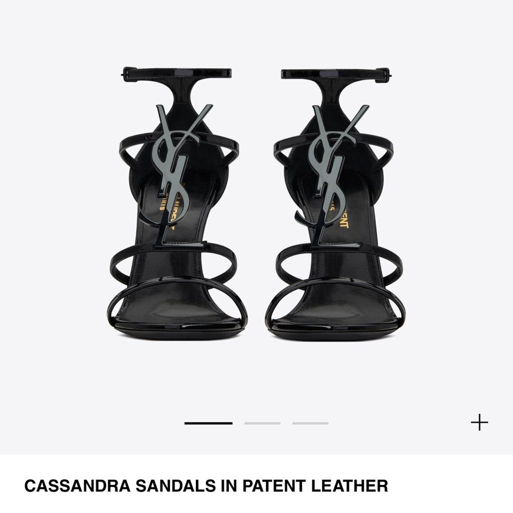 YSL SAINT LAURENT CASSANDRA SANDAL HEELS